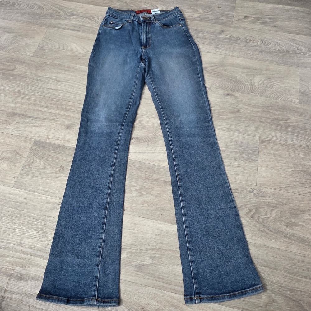 Milan Couture Flare Leg Jeans High Waist Denim Y2K Style‎ Blue Jeans Size 5/6
